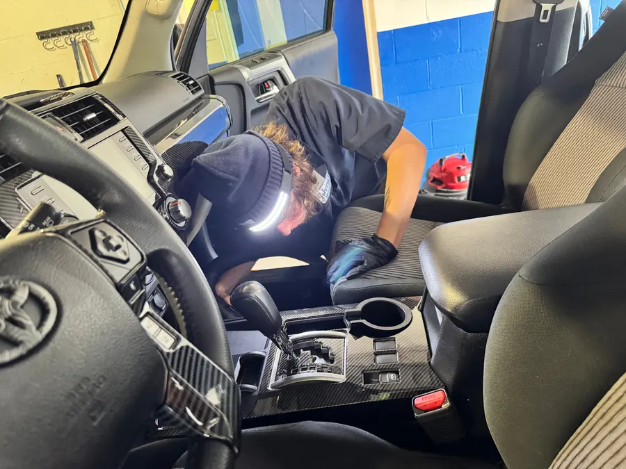 Professional detailing in bay